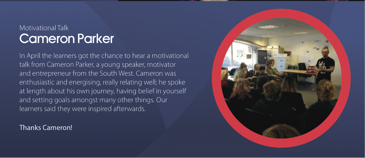 UKs top motivational speaker Cameron Parker inspiring at T2 Academy in Bristol