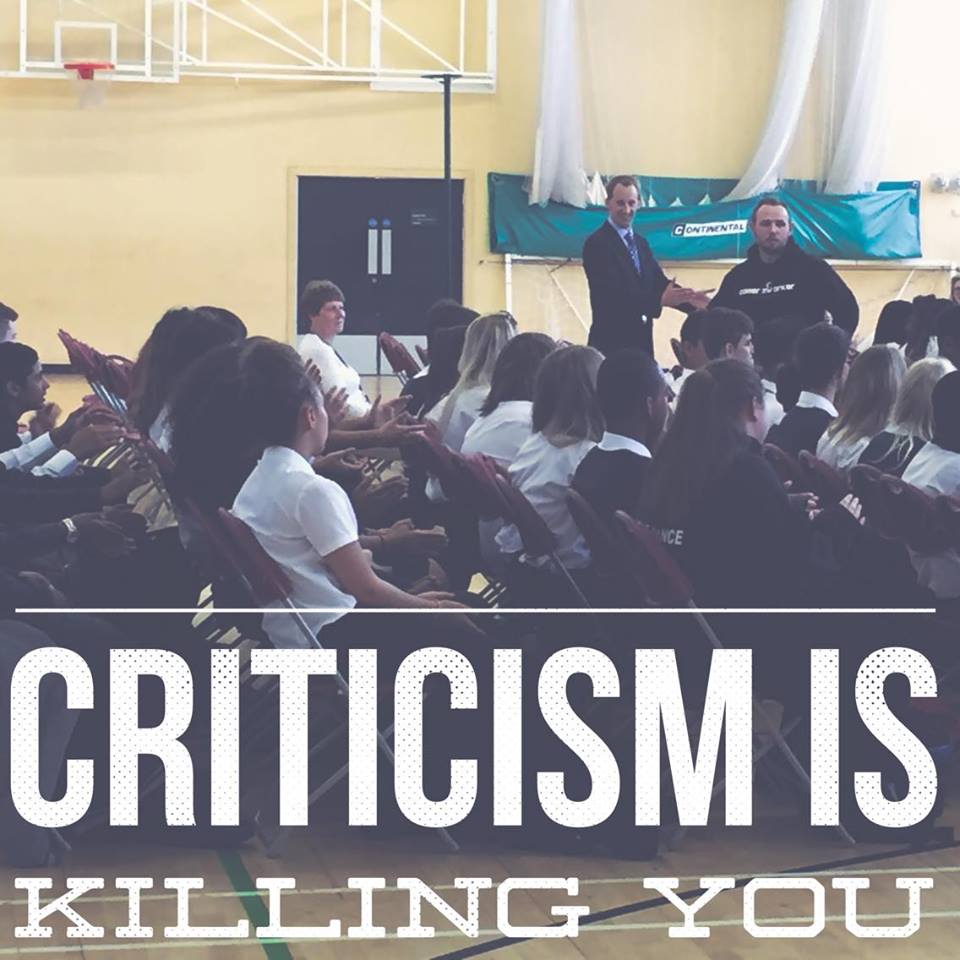 Criticism Is Crippling You - Motivational Speaker UK