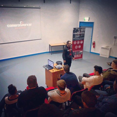 Cameron Parker motivational speaker at Bristol