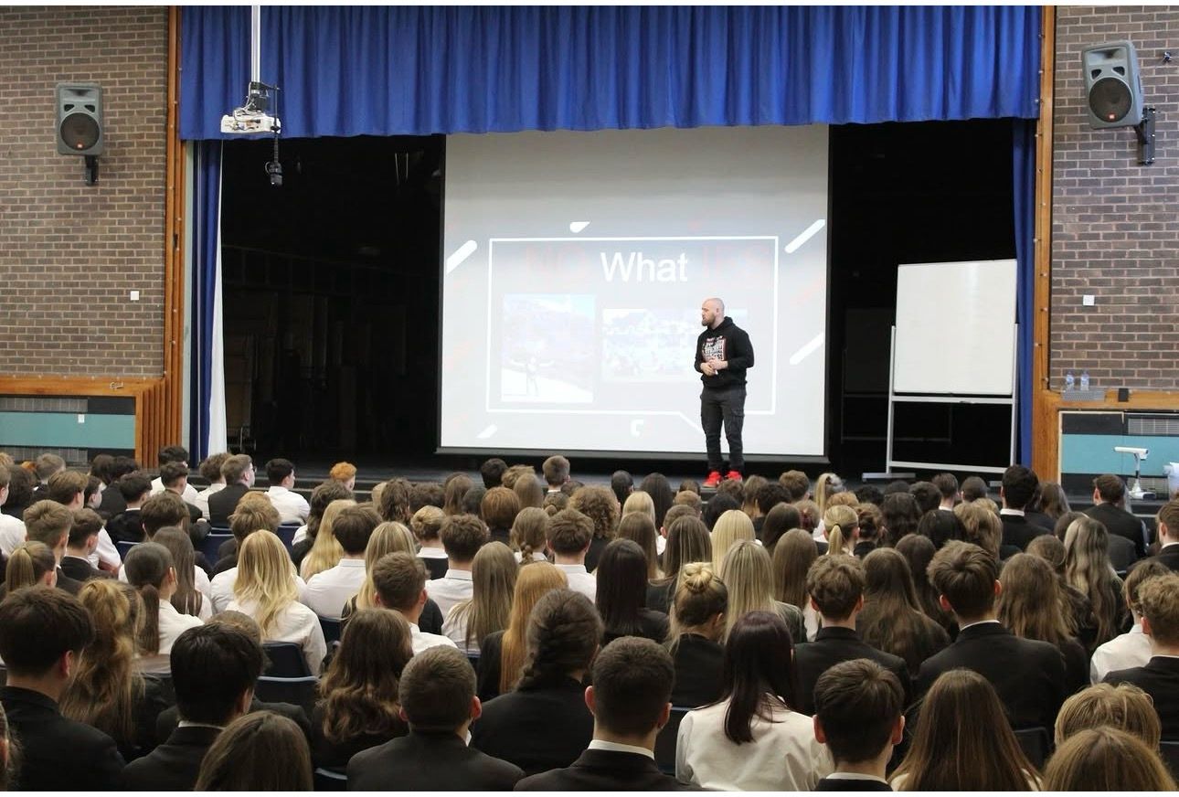 UK’s #1 Motivational Speaker for Secondary Schools delivered a session to year 11 and year 13 at Ferndown Upper School